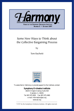 Some New Ways to Think about the Collective Bargaining Process