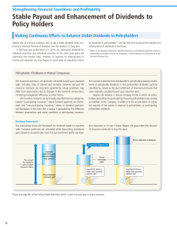 Stable Payout and Enhancement of Dividends to Policy Holders