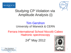 Studying CP Violation via Amplitude Analysis