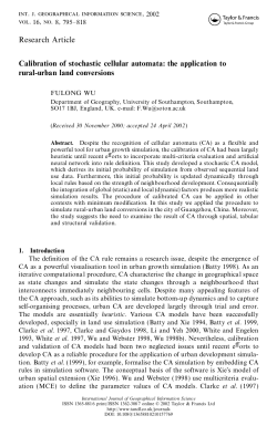 Calibration of stochastic cellular automata: the application to rural