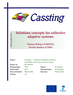 Solutions concepts for collective adaptive systems