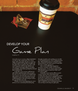 Game Plan - Cedarville University