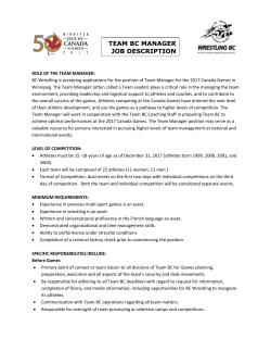 Manager - BC Wrestling Association