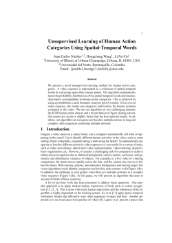 Unsupervised Learning of Human Action Categories Using Spatial