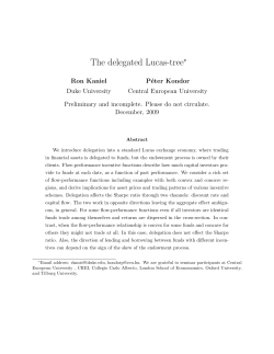 The delegated Lucas-tree - American Economic Association