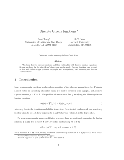 Discrete Green`s functions