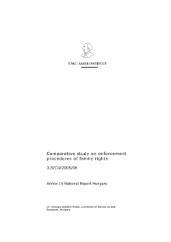Comparative study on enforcement procedures of family rights