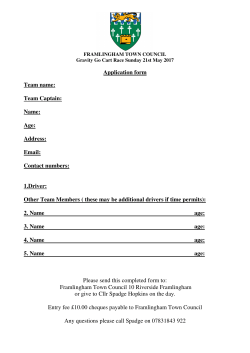 Application form Team name: Team Captain: Name: Age: Address
