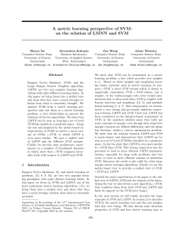 A metric learning perspective of SVM: on the relation of LMNN and