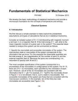 Fundamentals of Statistical Mechanics