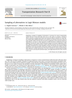 Sampling of alternatives in Logit Mixture models