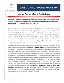Model Social Media Guidelines