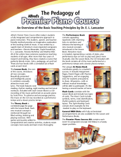 The Pedagogy of Premier Piano Course