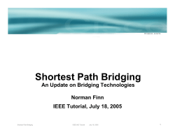 Shortest Path Bridging