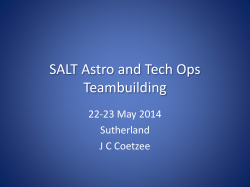 Team Building Tech Ops Presentation