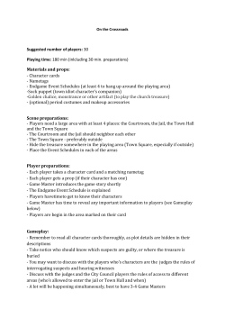 Suggested number of players: 30 Playing time: 180 min (inlcluding