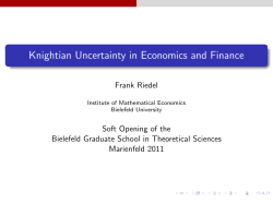 Knightian Uncertainty in Economics and Finance
