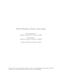 Perfect Matchings in Planar Cubic Graphs