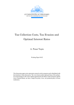 Tax Collection Costs, Tax Evasion and Optimal Interest Rates