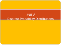 Discrete Probability Distributions