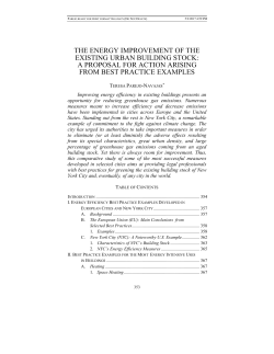 The Energy Improvement of the Existing Building Stock