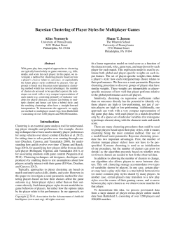 Bayesian Clustering of Player Styles for Multiplayer