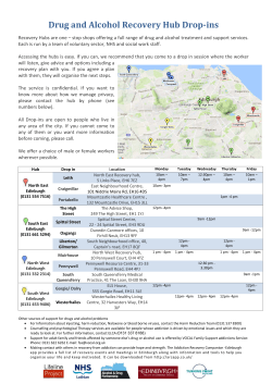 Edinburgh Drug and Alcohol Recovery Hub Drop-ins