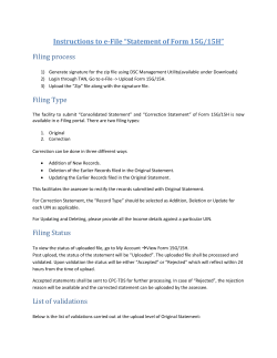 Statement of Form 15G/15H