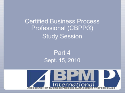 APQC &ndash; Process Classification Framework