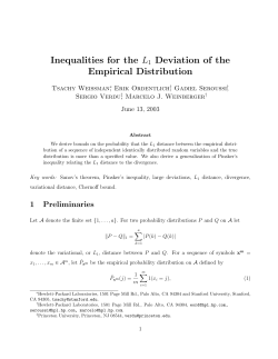 Inequalities for the L1 Deviation of the Empirical Distribution