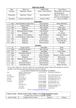 programme - BridgeWebs