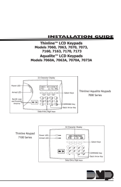 INSTALLATION GUIDE Thinline™ LCD Keypads
