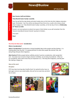 News@Buxlow - Buxlow Preparatory School