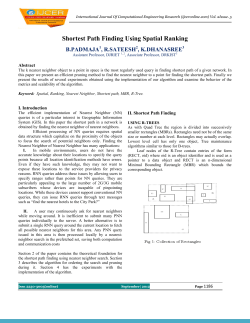 Shortest Path Finding Using Spatial Ranking