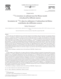 Cs inventory in sediment near the Rhone mouth: role played by