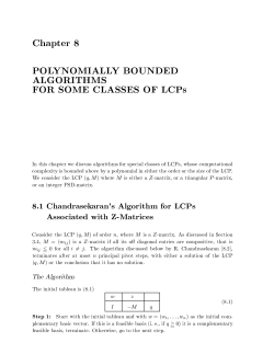 Chapter 8 POLYNOMIALLY BOUNDED ALGORITHMS FOR SOME