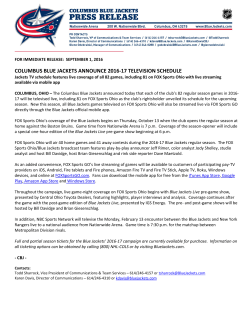 columbus blue jackets announce 2016