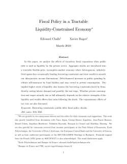 Fiscal Policy in a Tractable Liquidity$Constrained