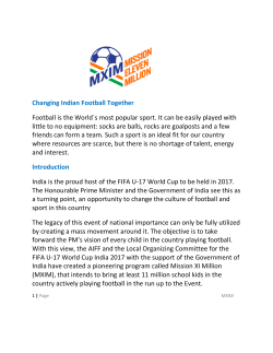 Changing Indian Football Together Football is the World&acute;s