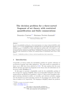The decision problem for a three-sorted fragment of