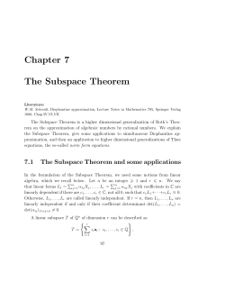 Chapter 7 The Subspace Theorem