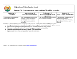Grade 7 Math Rubrics