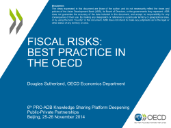 Fiscal risks: best practice in the OECD