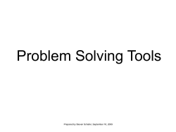 Problem Solving Tools - Cons&oacute;rcio Maior Empregabilidade