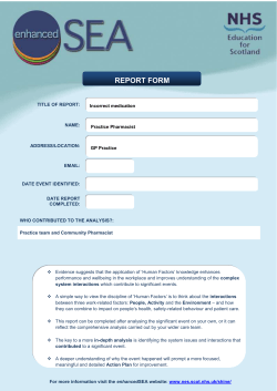 Example form for Pharmacy GP Practice Interface