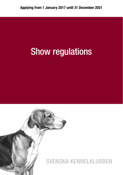 Show regulations - Svenska Kennelklubben