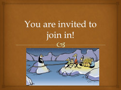 You are invited to join in!