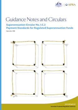 Payment Standards for Regulated Superannuation Funds