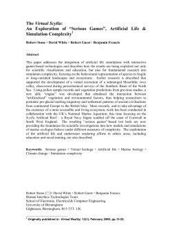 The Virtual Scylla: An Exploration of “Serious Games”, Artificial Life