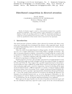 Distributed competition in directed attention